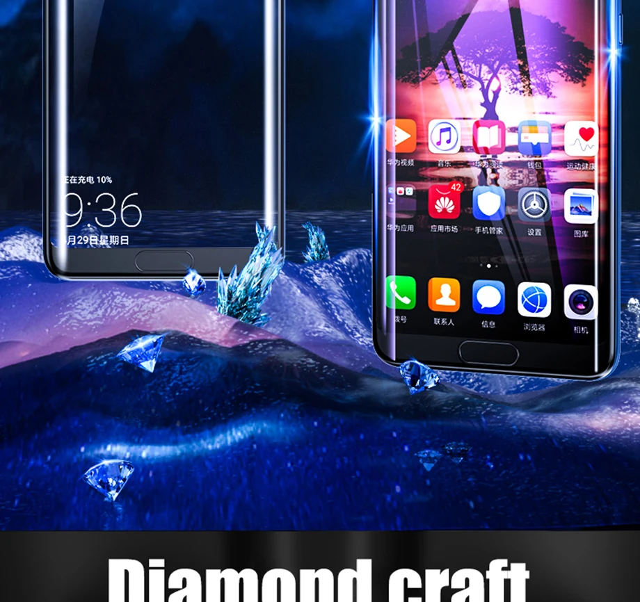 9D полное покрытие из закаленного стекла для huawei P20 Lite P20 Pro, Защитное стекло для экрана, Защитная пленка для huawei P30 Lite P10 Lite Plus