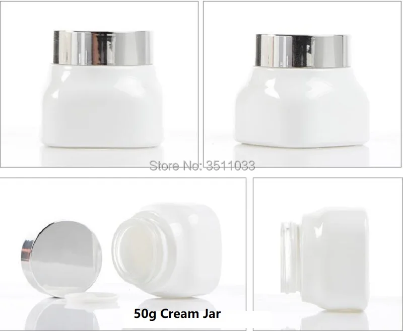 Высококачественная Белая Стеклянная фотография бутылка для косметического