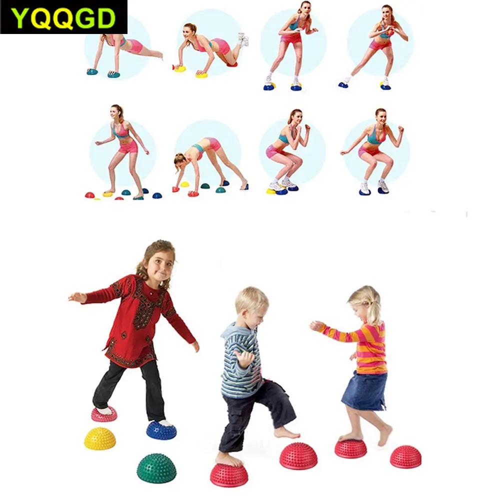 1 шт. Массажный мяч спилковый массажный ролик полушарики для подошвенного