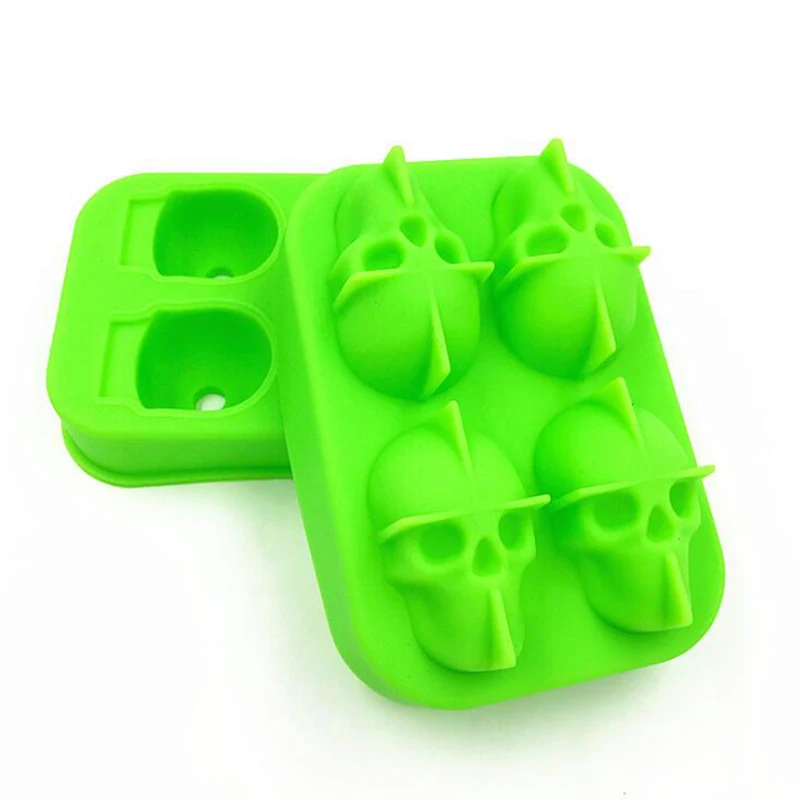 Силиконовая 3D форма для изготовления льда в виде черепа|Мороженицы| |