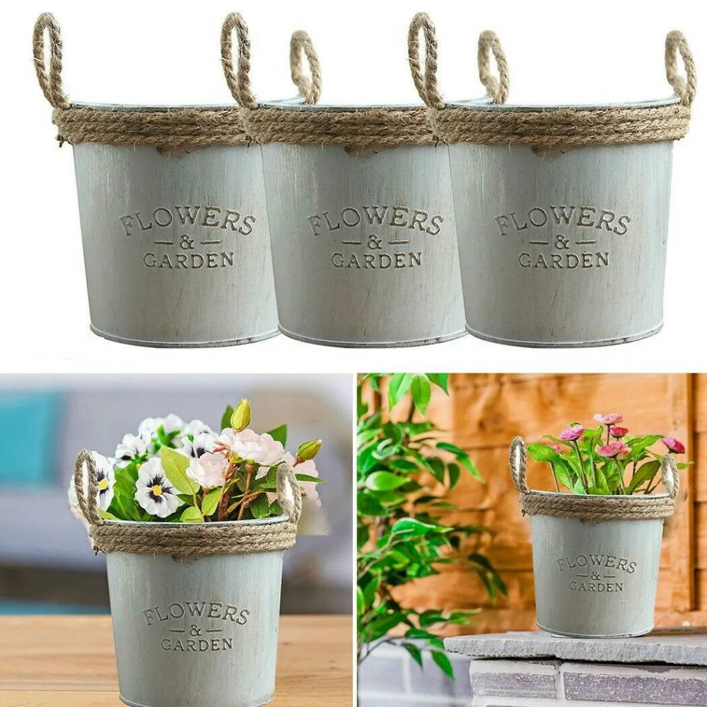 

2022 New American Country Retro Old Metal Flower Bucket Flower Arrangement Creative Home Desktop Flower Decoration