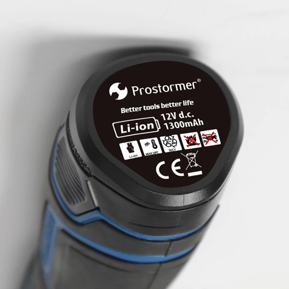 PROSTORMER 12 в ручной электрический ключ с трещоткой Профессиональный прямоугольный Электрический беспроводной ключ перезаряжаемый инструмент для ремонта питания