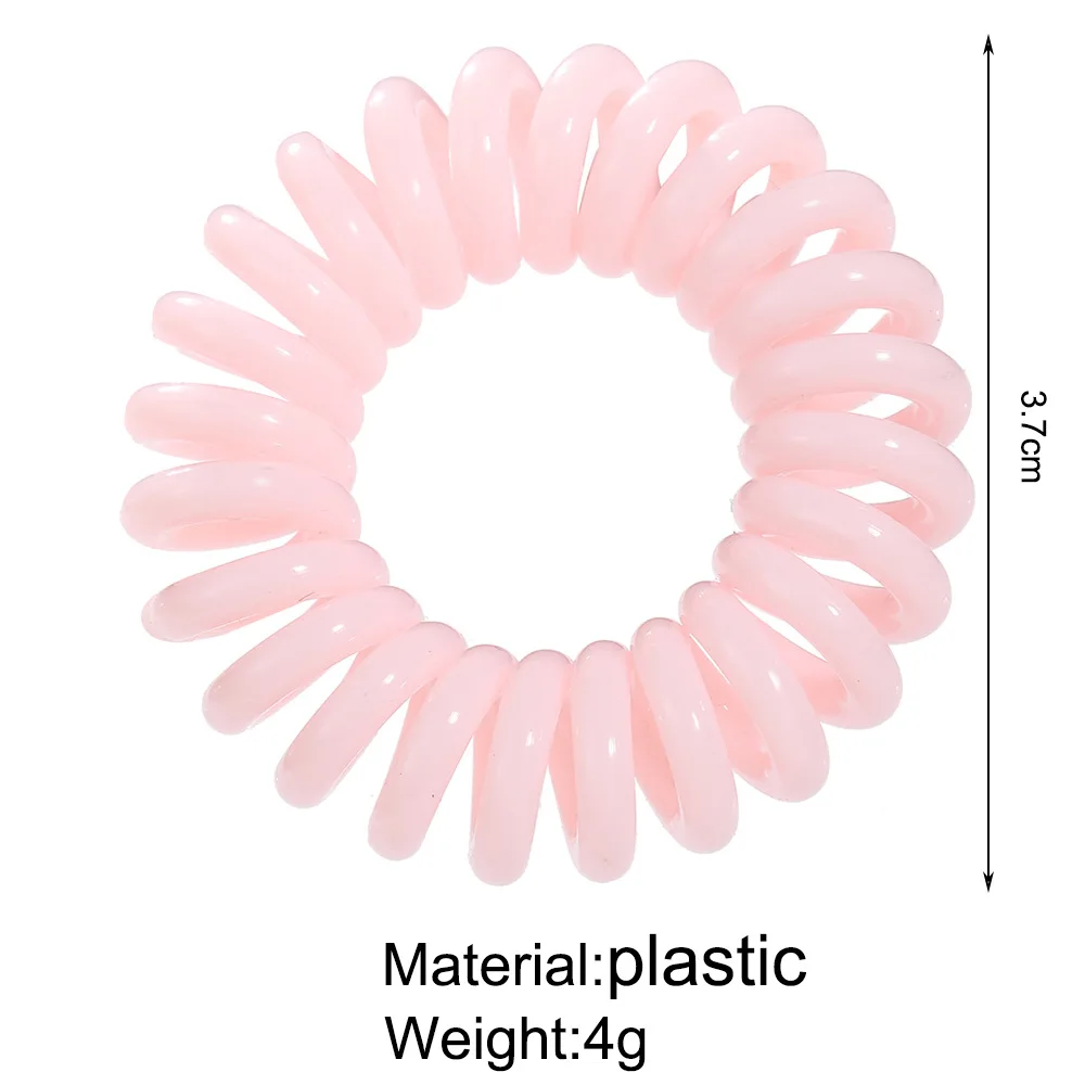 

New Solid Telephone Line Rubber Band Cute Resin Elastic Hair Bands For Women Fashion Headwear Accessories Colorful Hair Rope
