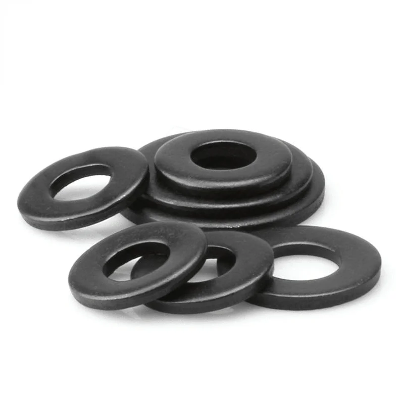 5/50pcs M2 M2.5 M3 M4 M5 M6 M8 M10 M12 M14 M16 M20 M22 M24 GB97 DIN125 Black Grade 8.8 Carbon Steel Flat Washer Plain Gasket Pad |