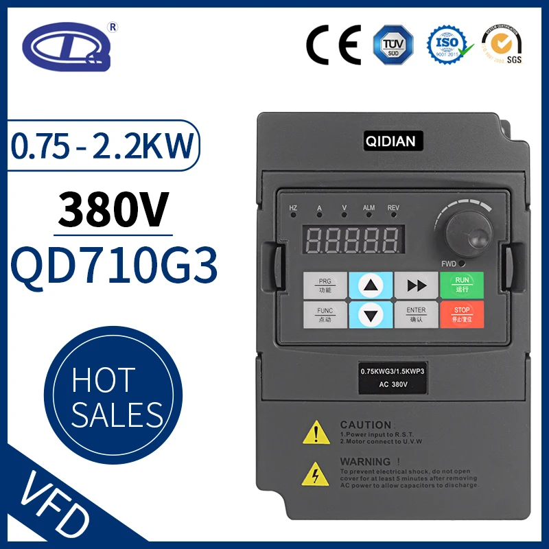 Скорость контроллер преобразователь частоты постоянного тока в переменный 0.75kw