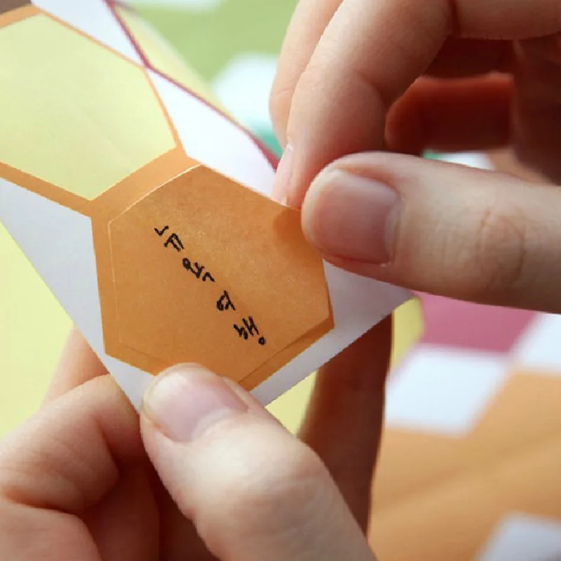 48 шт/2 листа цветной шестигранный индекс липкие Примечания блокнот аксессуары