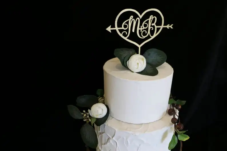 Свадебный Топпер в деревенском стиле для свадебного торта невесты и жениха