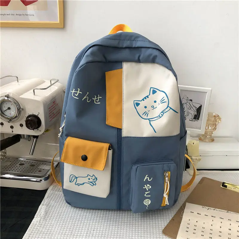 Женский рюкзак в стиле пэчворк, новый вместительный водонепроницаемый нейлоновый школьный рюкзак на плечо, подарок на день рождения, 2021