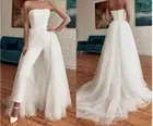 Белая 4-слойная фатиновая Юбка со съемным шлейфом, свадебная юбка, свадебные аксессуары, свадебное платье