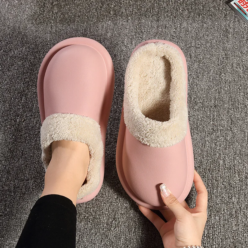 

2020 Women Indoor Slippers Warm Plush Lovers Home Slipper Anti Slip Autumn Winter Shoes Woman House Floor Soft Slient Slides