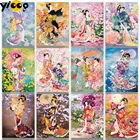 Полная квадратнаякруглая Алмазная вышивка японская гейша 5D алмазная живопись вышивка крестиком Стразы мозаика домашний Декор подарок