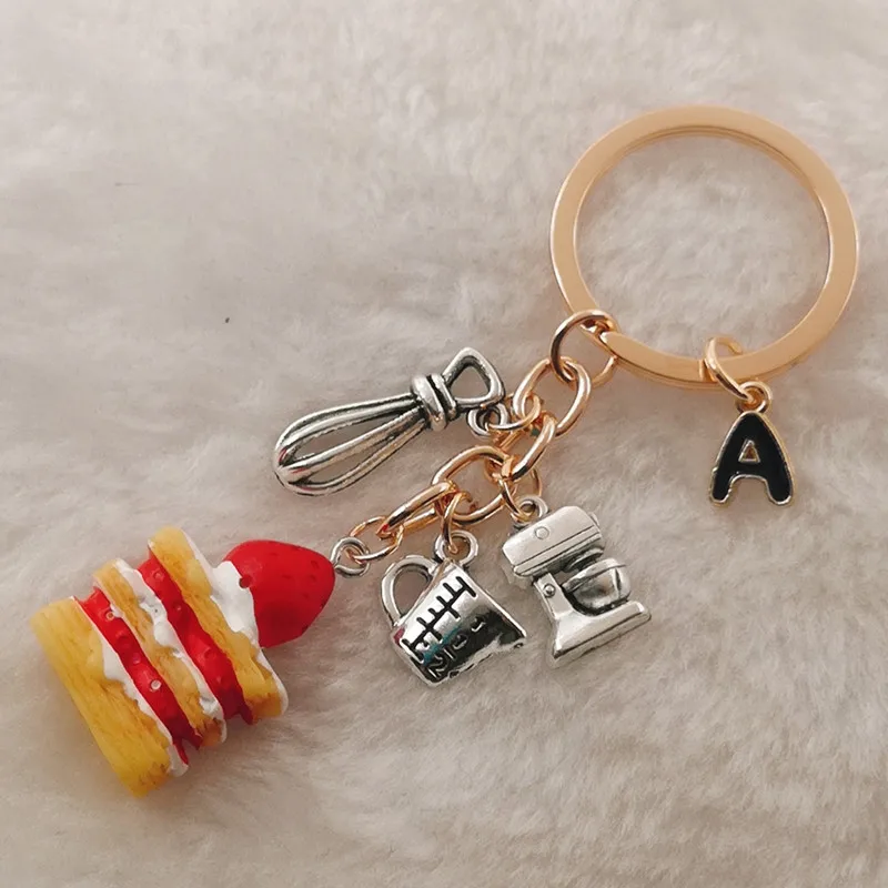 A Z письмо полимерная для торта кулон брелок ювелирные изделия шеф повар торт