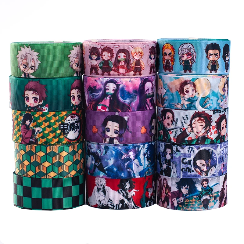 Новый корсажная лента с японским мультяшным рисунком 5/10/20 стилей 22/25 мм каждый 1