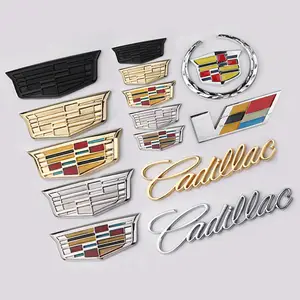 Chrome V Series Emblem Rear Trunk Fender Badge For Cadillac CT5 CT6 CTS ATS SRX