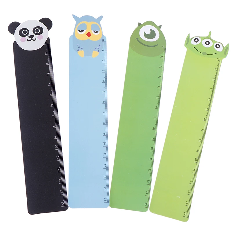 1 шт случайная Панда Сова прямая Линейка школьные принадлежности 18 4 см Kawaii
