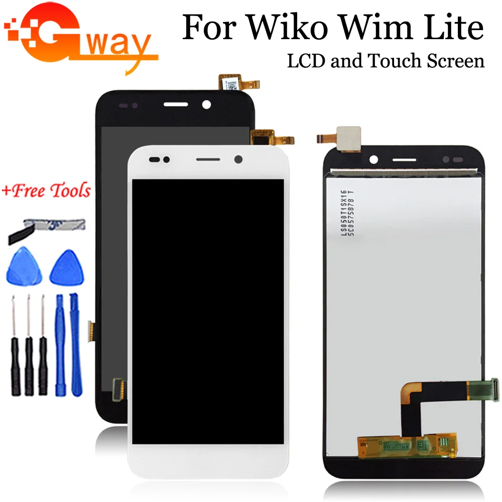 FSTGWAY 5 0 дюймов для Wiko Wim Lite ЖК дисплей + сенсорный экран дигитайзер стеклянная