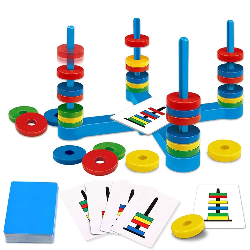 

Board Game Magnetic Ring STEM Toy Matching Card Game Learning Toys for Boy Girl 3 4 5 6 Year Party Physical Toys