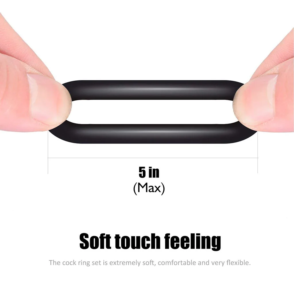 Твердые 3 шт. мягкие силиконовые кольца с задержкой времени водонепроницаемые