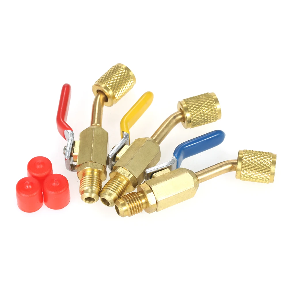 Кондиционер хладагент 3 шт цветной кодовый R410A R134A запорные клапаны для AC HVAC