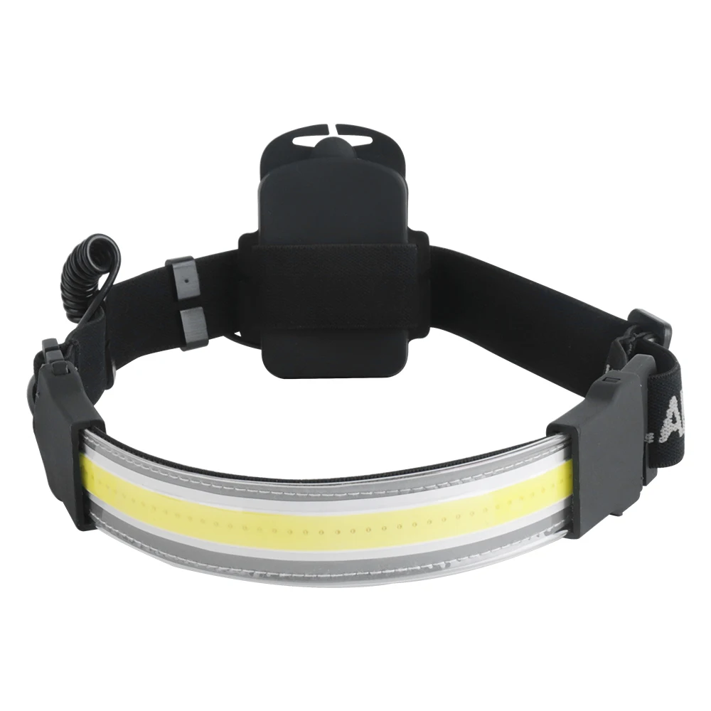 

BORUiT COB LED Strip Headlamp 3-Mode 400LM Headlight Waterproof Outdoor Head Torch by AAA Battery for Camping Hunting