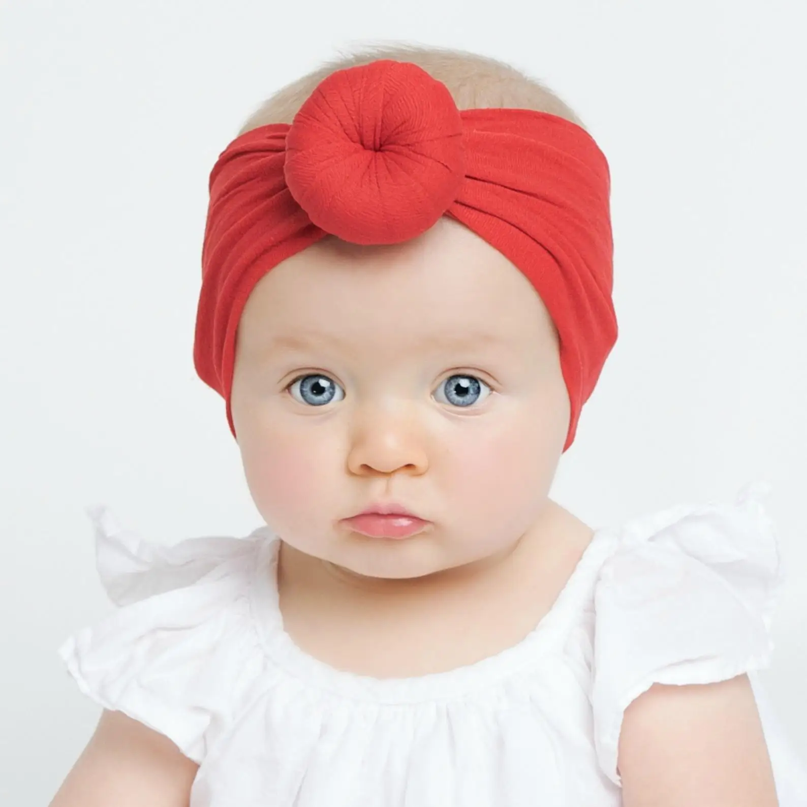 Nylon Baby Headband Round Bun Head Wrap Donuts Girl Hair Band Soft Turban for Infant 27 Colors JFNY032 | Детская одежда и обувь
