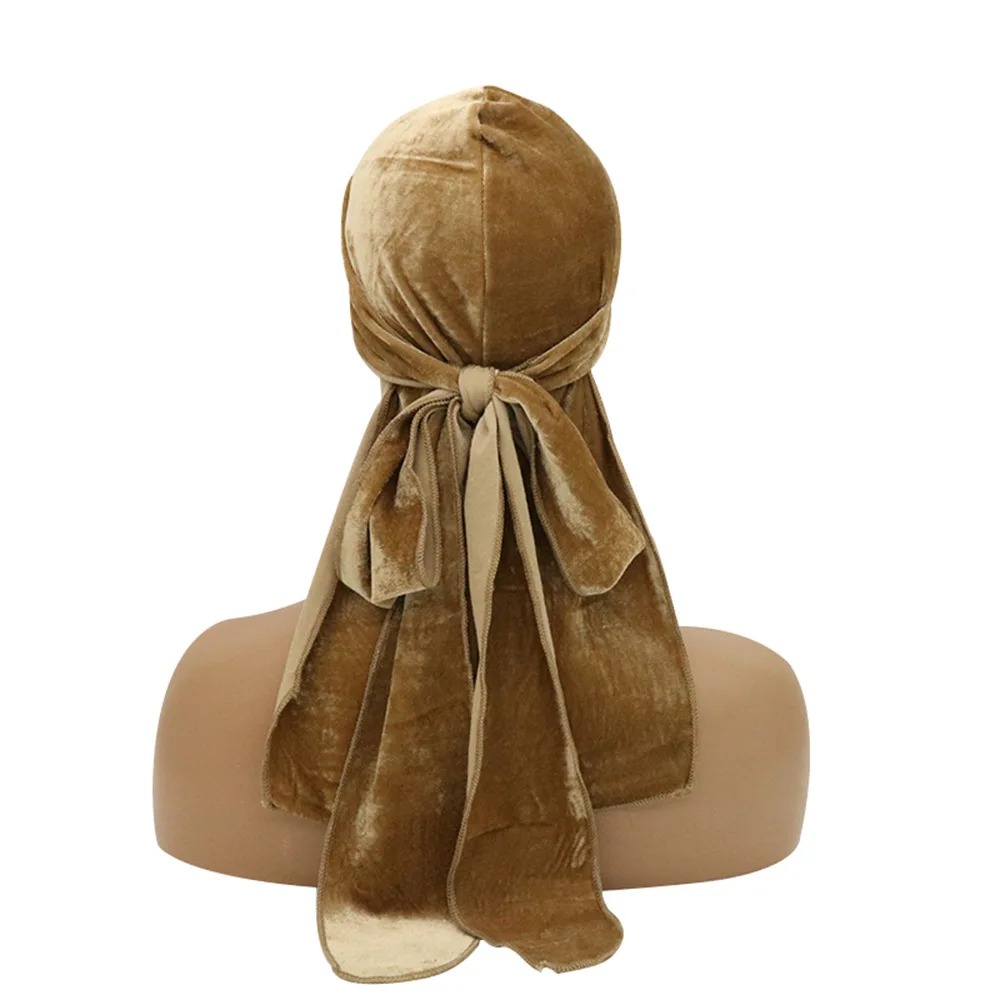 Новинка 2020 модная шапка-тюрбан из золотистого бархата мягкая эластичная шапка