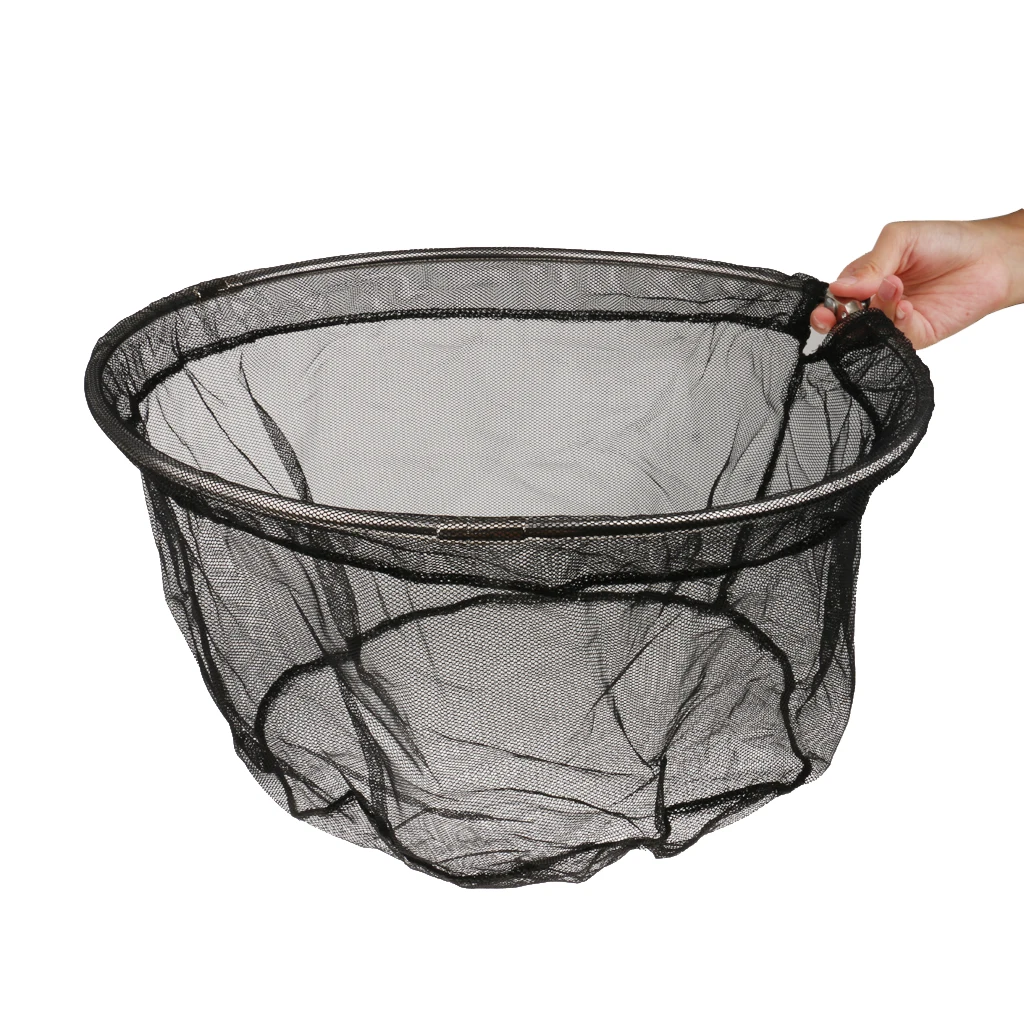 Dia.40 см Складная рыболовная сажевая сеть ручная рама из нержавеющей стали