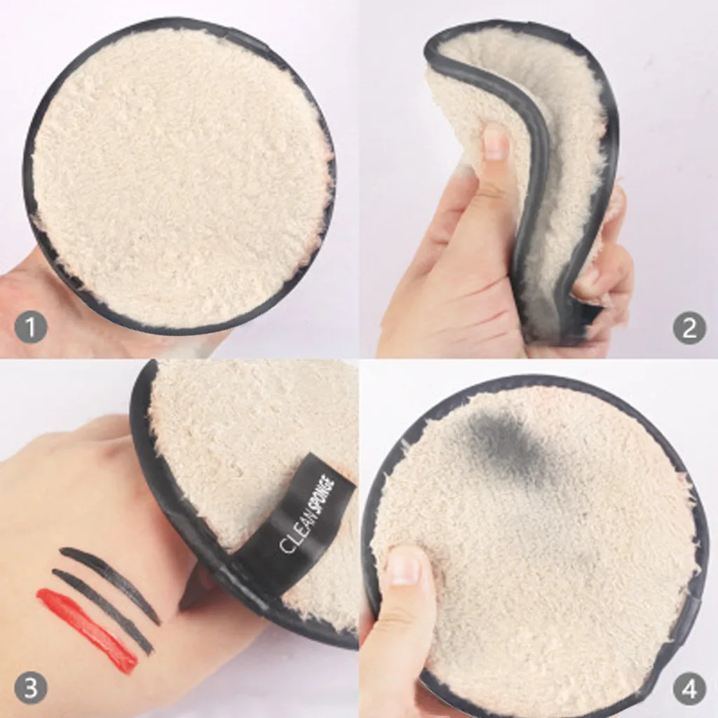 3 шт. салфетки для снятия макияжа из микрофибры контейнер губки спонж Подставка