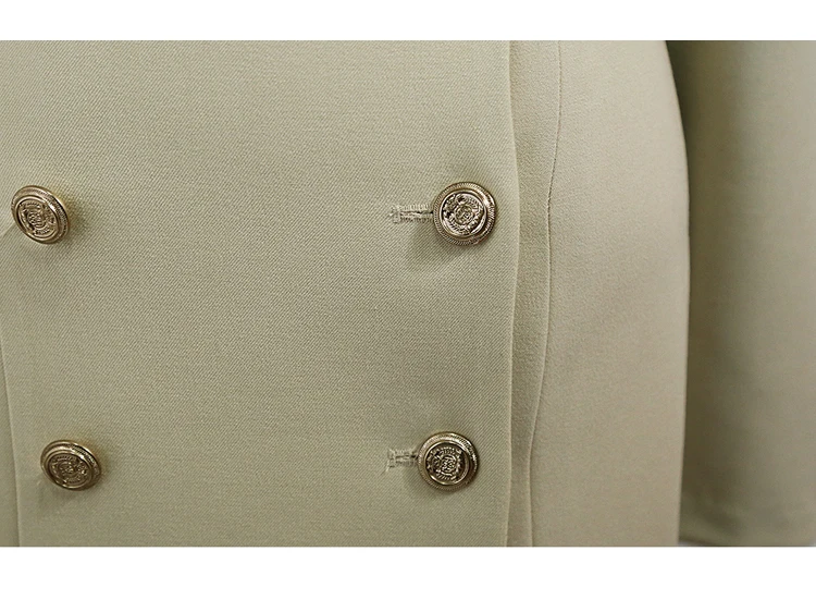 

2020 Women's Winter Korea OL Slim Notched Solid Pencil Midi Double Breasted Office Outerwear Blazer Dress