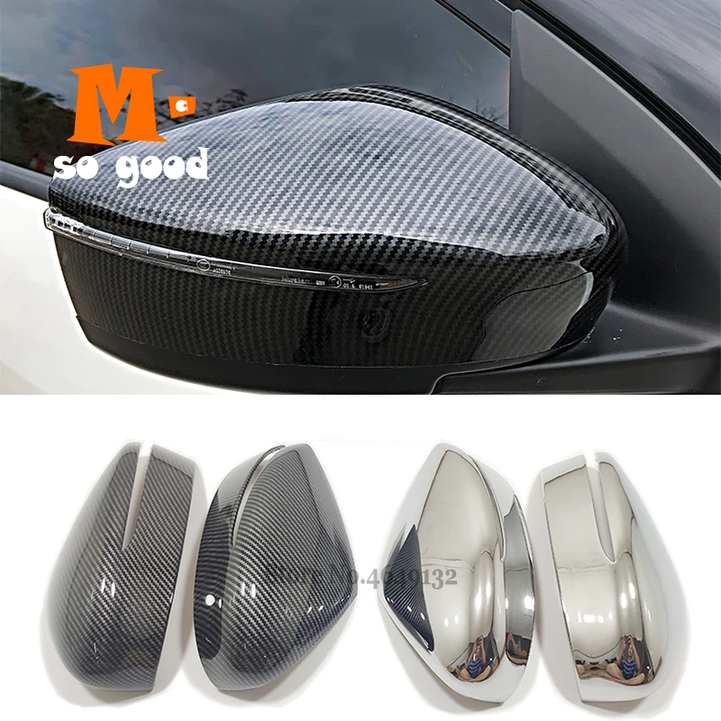 

For Nissan Leaf ZE1 Hatchback 2017 2018 2019 Car ABS Carbon Fiber Printing Styling Rearview Mirror Exterior Covers Accessories
