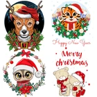 Термонаклейки на одежду, с изображением медведя, оленя, тигра, термоклейкие, патч аппликация сделай сам