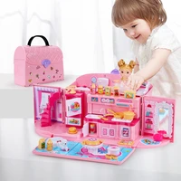 doll house hand bag cute furniture miniature dollhouse birthday gift home model toy girls doll toys for children christmas gifts