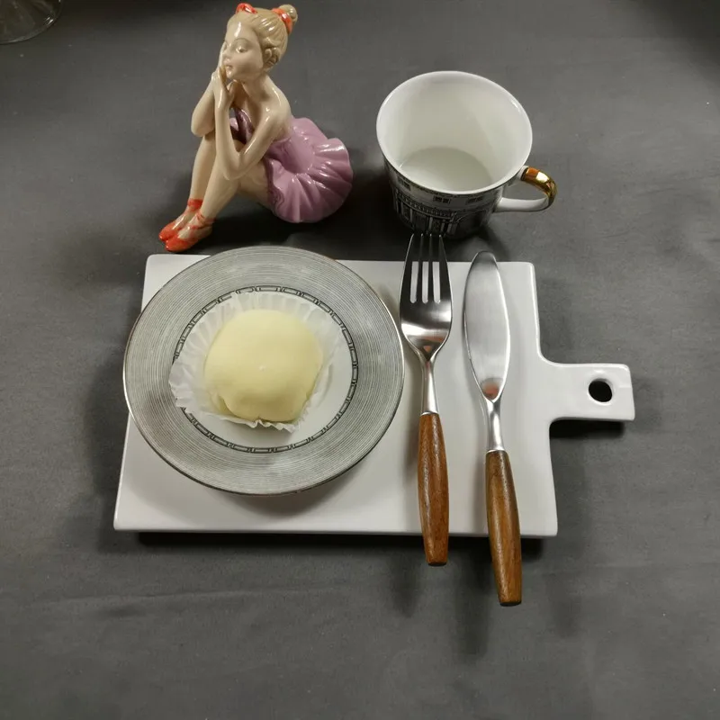 

Breakfast Plate Rectangle Plate Black/white Bread Pizza Board Restaurant Steak Sushi Display Dishes Serving Dishes