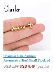 Chandler Hot 316L Stainless Steel Mickey Earrings For Children Kids Mouse Jewelry Cute Lovely Animal Black Rose Color Bronics