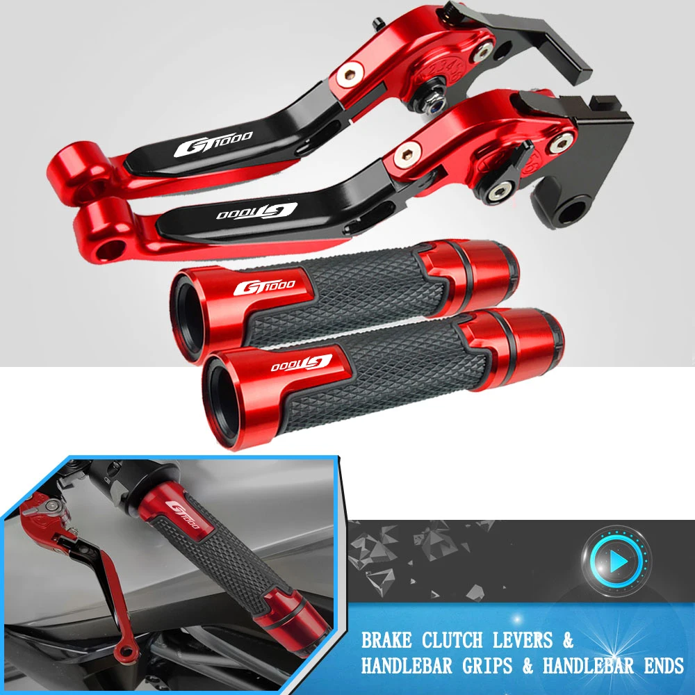

Motorcycle Accessories Folding Brake Clutch Levers Anti-skid Handlebar Grips & Ends FOR DUCATI GT1000 2006 2007 2008 2009 2010