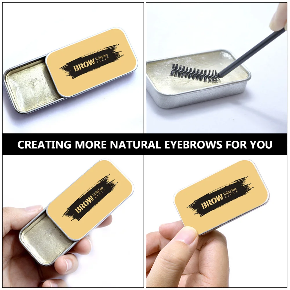 

3 Sets Shaping Cream Lasting Natural Eye Brow Wax Brush Makeup Kit