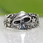 Винтажное кольцо со звездами и грибами в стиле ретро панк