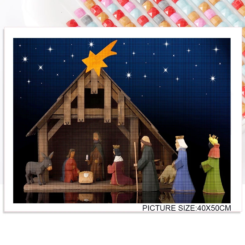 

Merry Christmas Diamond Painting 5D Diy Handwork Wall Art Cross Stitch Embroidery Square Round Diamond Festival Home Decor