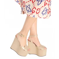 2021 summer women platform high heels sandals sponge shoes buckle ankle strap fashion shoes