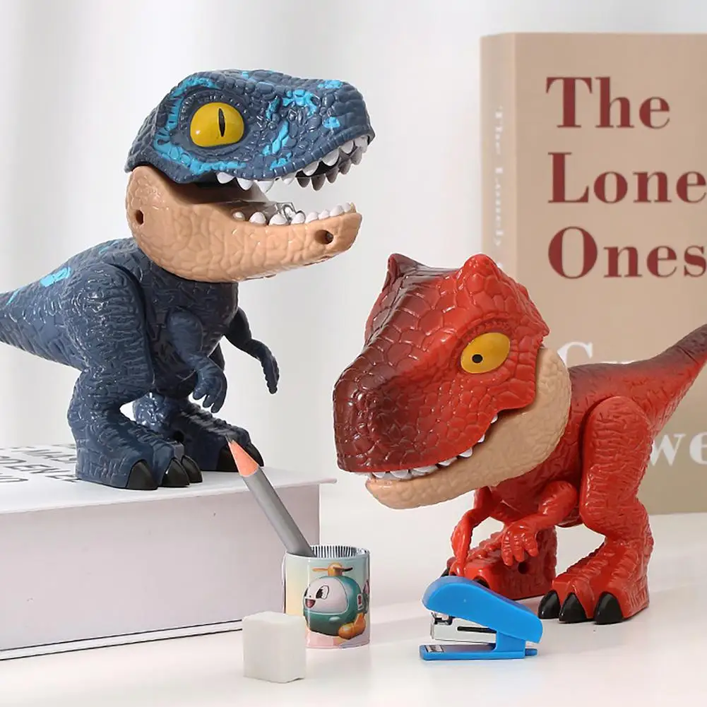 

Dinosaur Animal Model Elementary School Students 5 In 1Ruler Pencil Pencil Sharpener Binding Machine Eraser Educational Toys