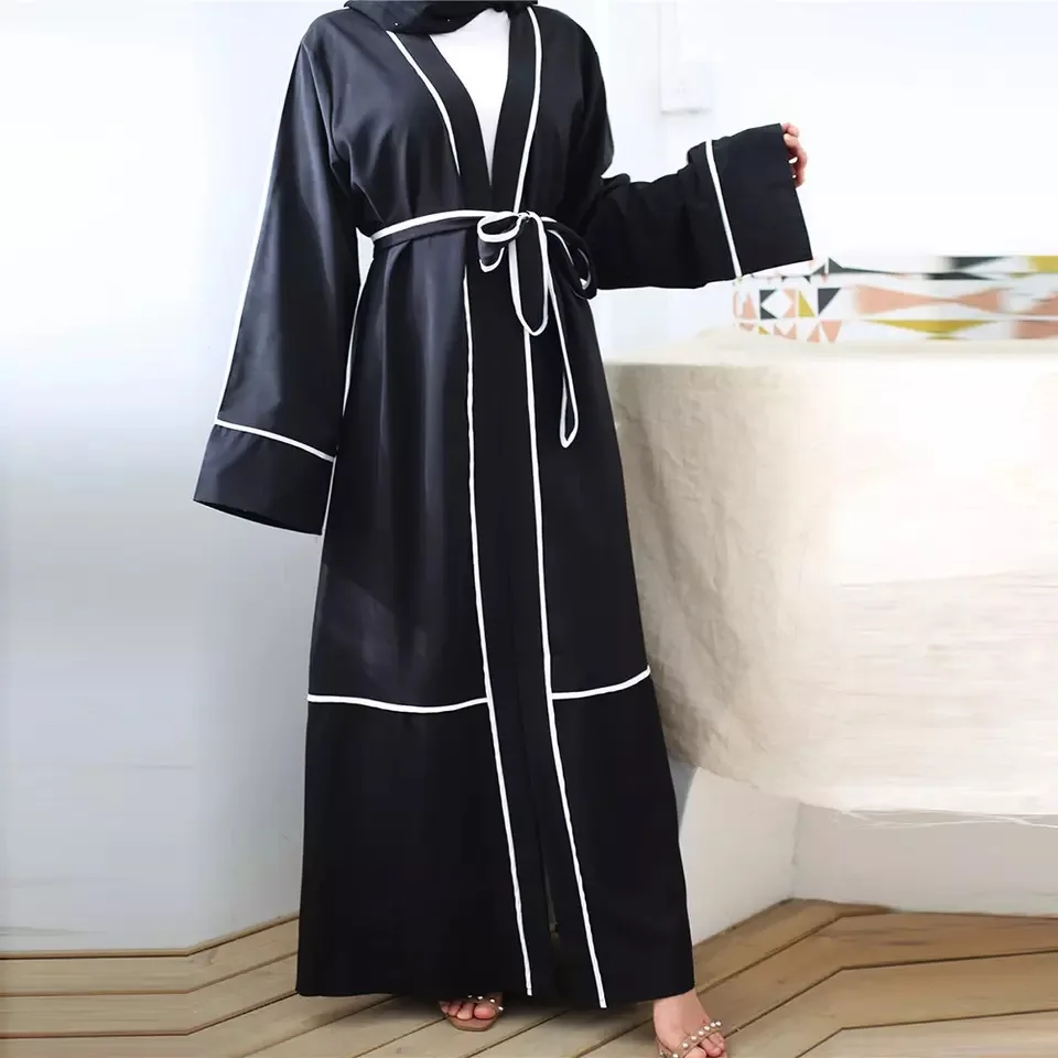 Кафтан Дубай Abaya Турция кимоно кардиган Ислам Мусульманский хиджаб платье цзилбаб Abaya s для женщин халат Ete Caftan ислам ic одежда 553