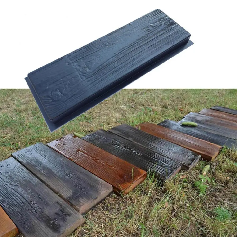 

DIY Simulation Wooden Board Shape Stepping Stone Mold Walk Maker Personalized Manual Garden Lawn Pavement Paver 63X23X5cm