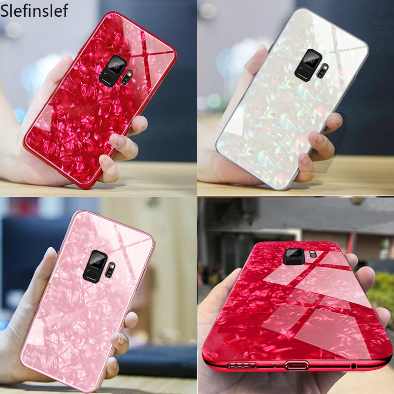 Для Samsung Galaxy S8 S9 S10 S20 Plus E Note 9 8 10 Pro Чехол из закаленного стекла жесткий корпус чехол