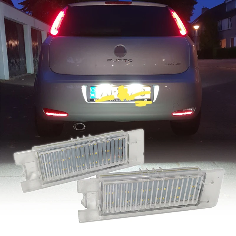 2x светодиодная подсветка номерного знака в сборе для FIAT Bravo Grande Punto автомобиль Evo