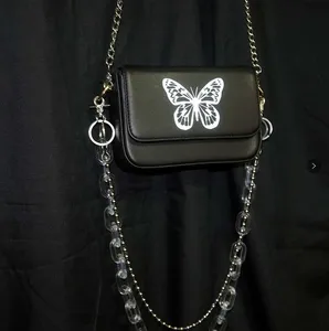 Светоотражающая модная женская сумка-тоут с лазерным дизайном бабочки, повседневный клатч через плечо для девушек