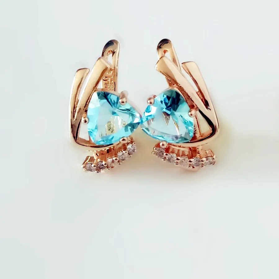 Женские серьги подвески ювелирные изделия из розового золота аксессуары