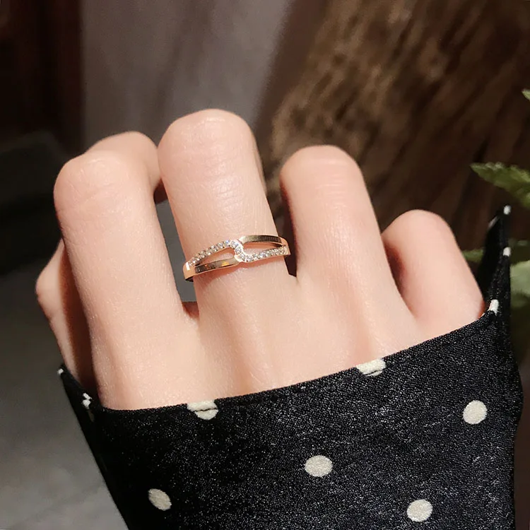 YUN RUO 316 L Titanium Steel Jewelry Pave Mosaic Zircon Cross Ring Weeding Anniversary Rose Gold Fashion Woman Never Fade | Украшения и