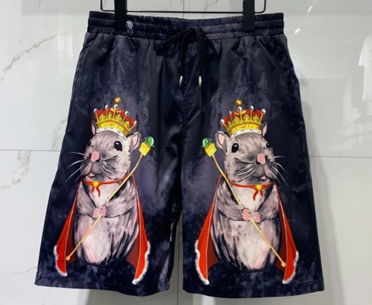 

2020 summer new fashion short crown beach board casual shorts pant for men print brand clothing