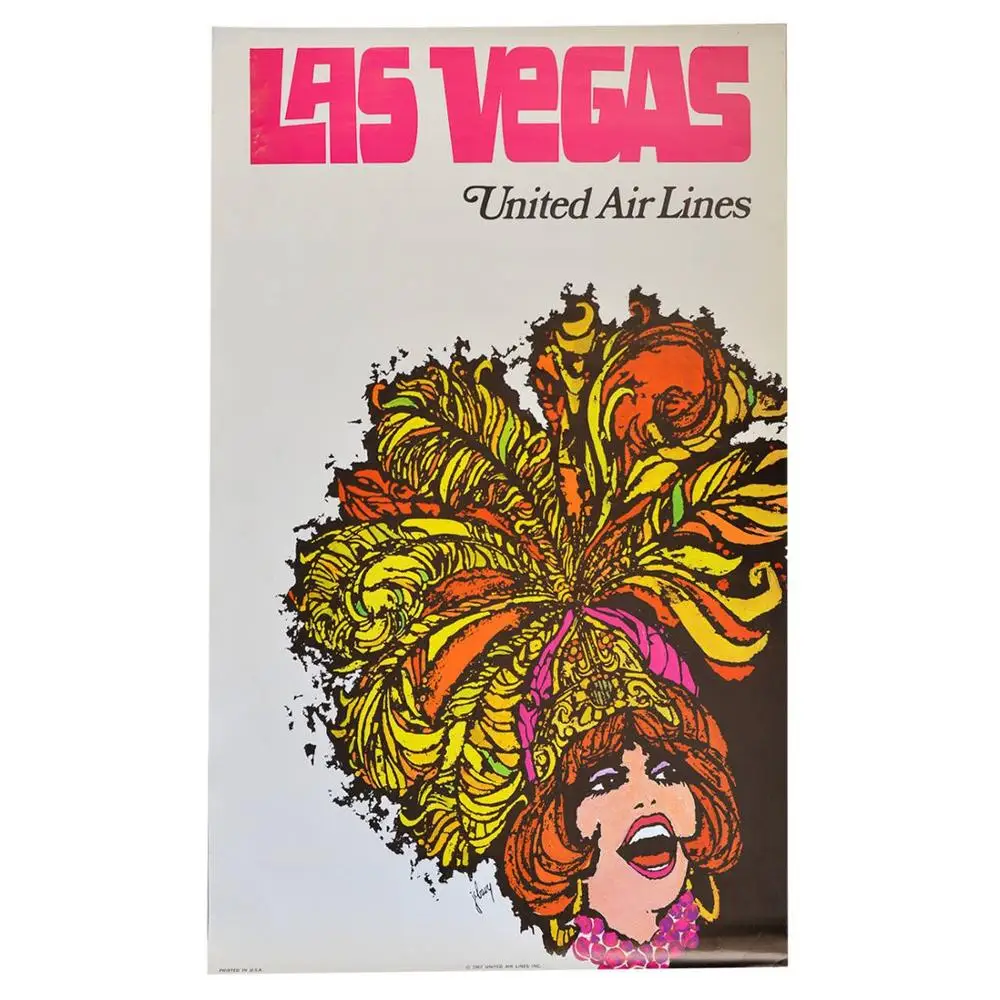 

400X300MM Las_Vegas_Travel_Poster1 jumbo fridge magnet SFM-0466