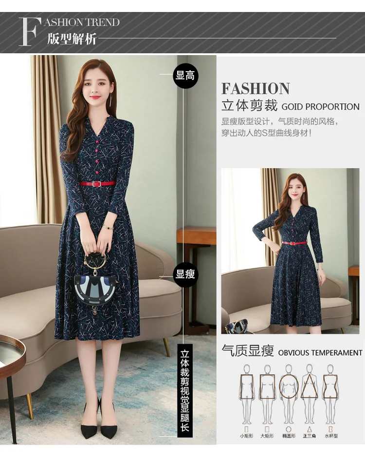 Винтажное Хлопковое платье-миди Boho с принтом; сезон осень-зима; 3XL; большие размеры; платье с длинными рукавами; элегантные женские облегающие вечерние платья